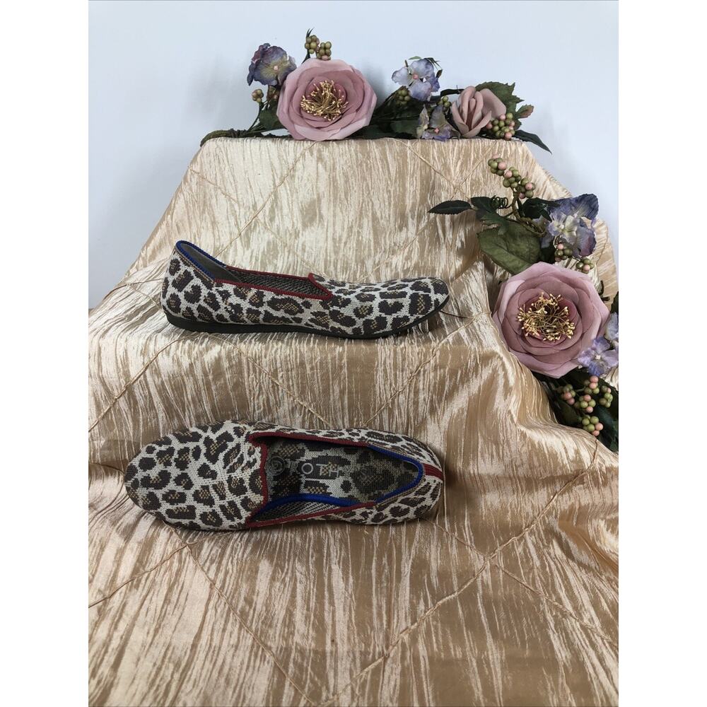 Rothy’s The Point Size 5.5 Retired Leopard Print Animal Pointed Flats Shoes